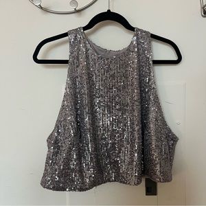H&M sequin crop top